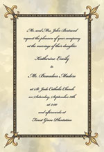 Gold Fleur-de-lis Invitations